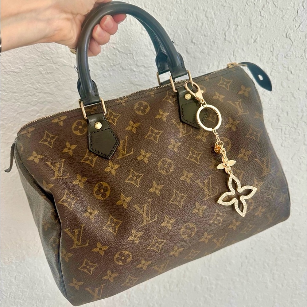 Louis Vuitton Monogram Speedy 30 . Customized in black